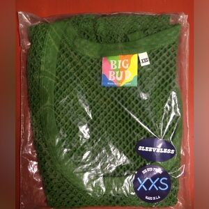 🌱 BIG BUD PRESS Mesh Tank Top in Lawn Green, XXS — NIB NWT